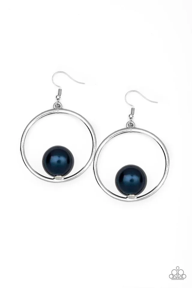 Paparazzi Earring ~ Solitaire REFINEMENT - Blue