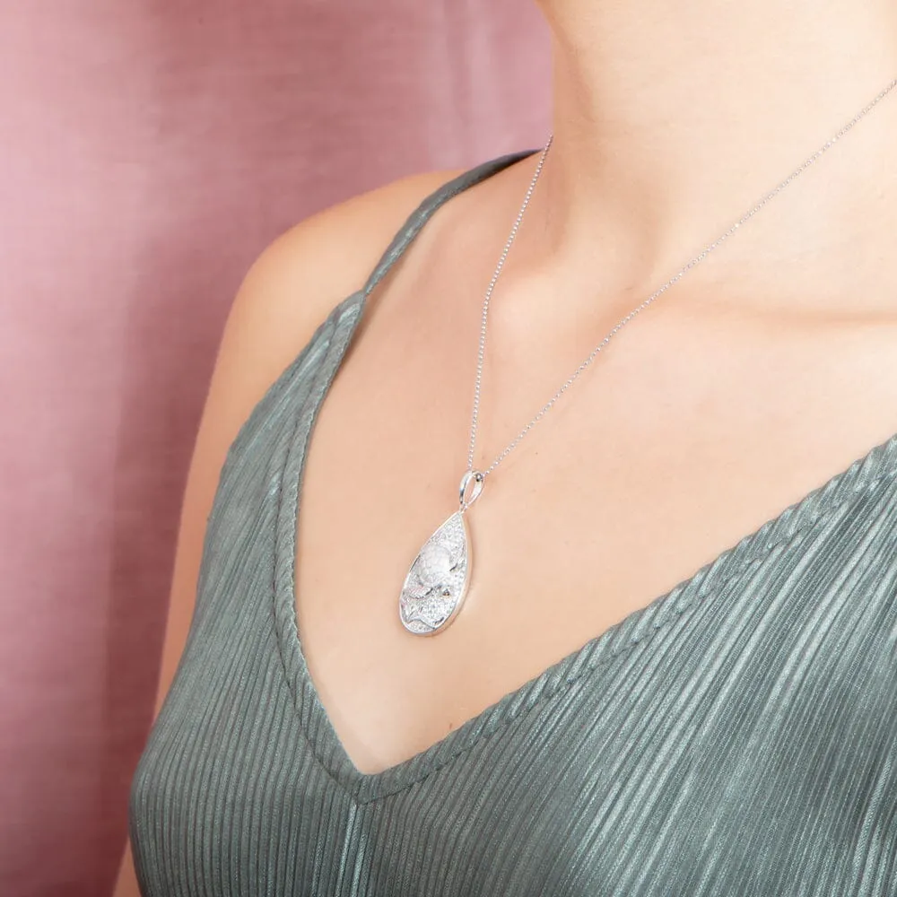 Pavé Honu Teardrop Pendant