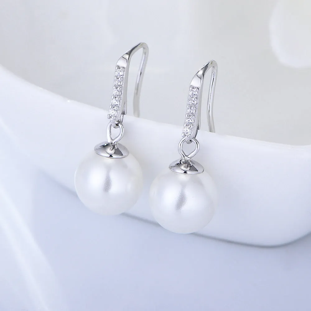 Pearl Earrings Dangle Hook Earrings