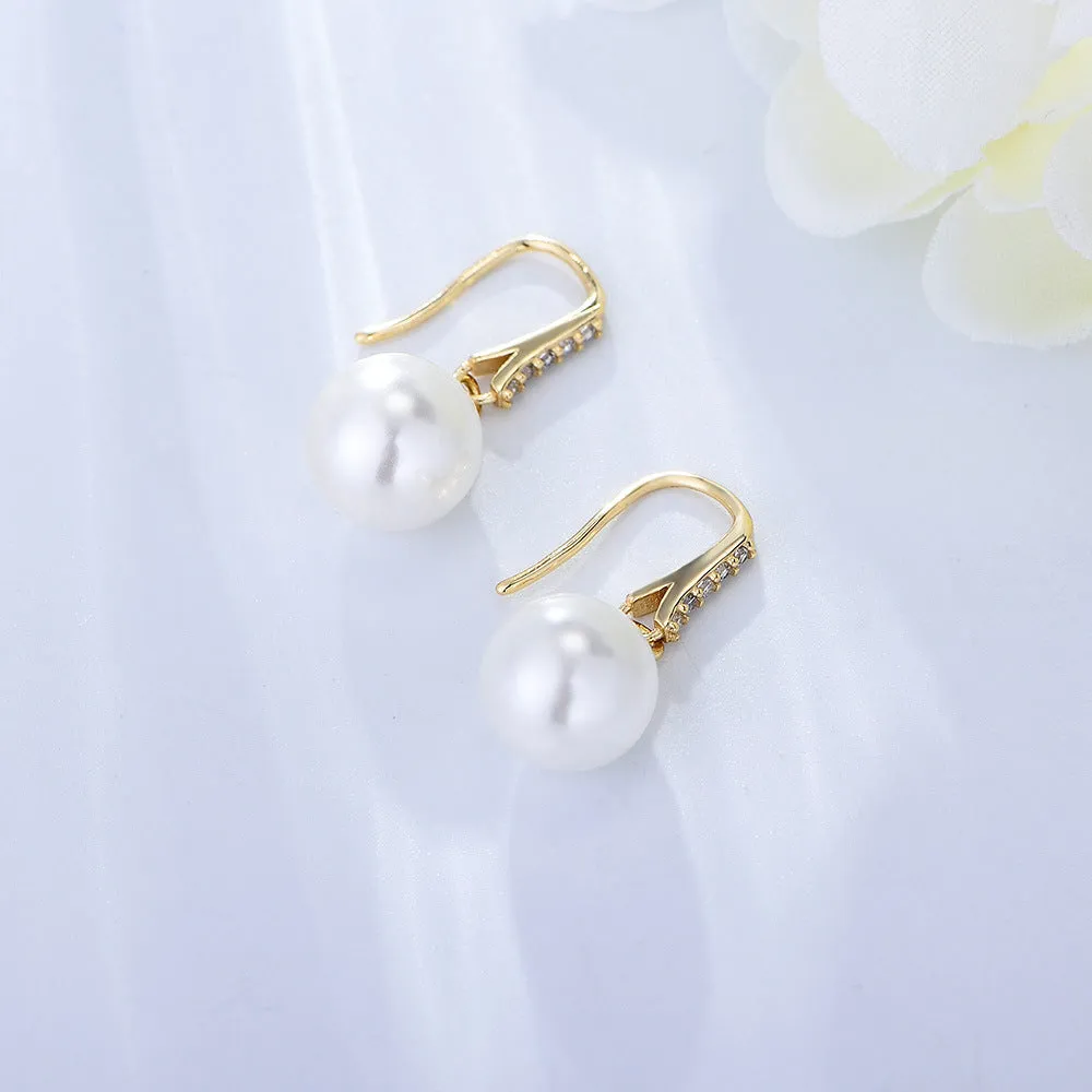 Pearl Earrings Dangle Hook Earrings