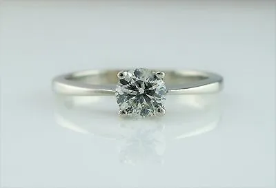 Platinum & 0.35ct Diamond Solitare Ring  - Size I