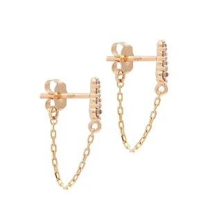 Pointe Harness Earring - 14k Gold & Champagne Diamond