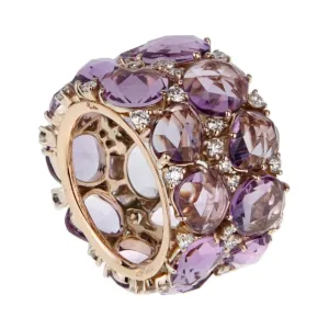 Pomellato Lulu Amethyst Diamond Rose Gold Ring