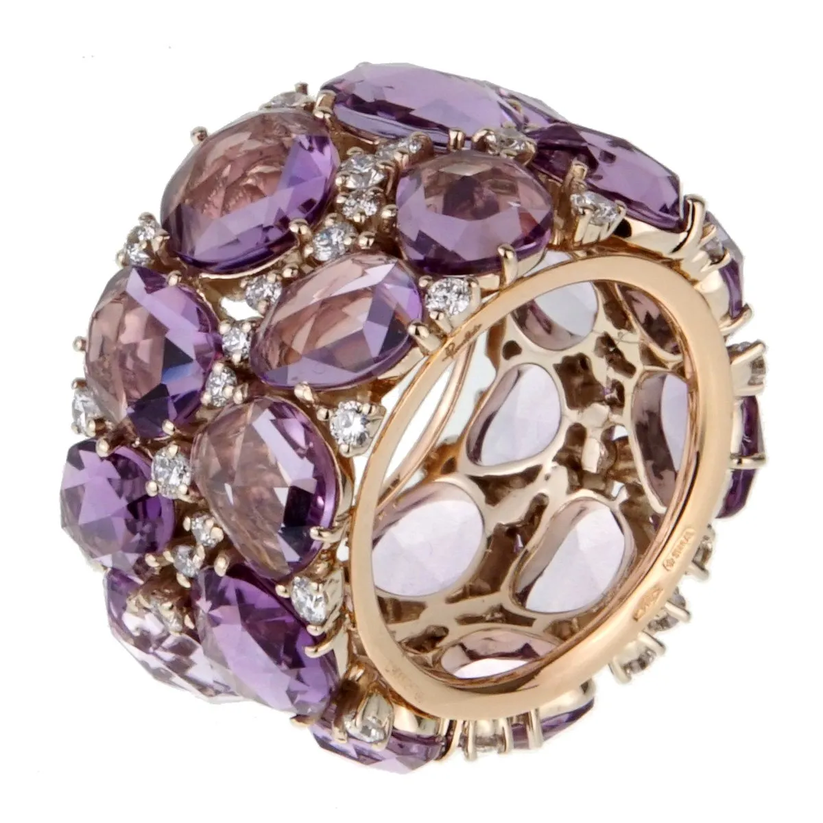 Pomellato Lulu Amethyst Diamond Rose Gold Ring