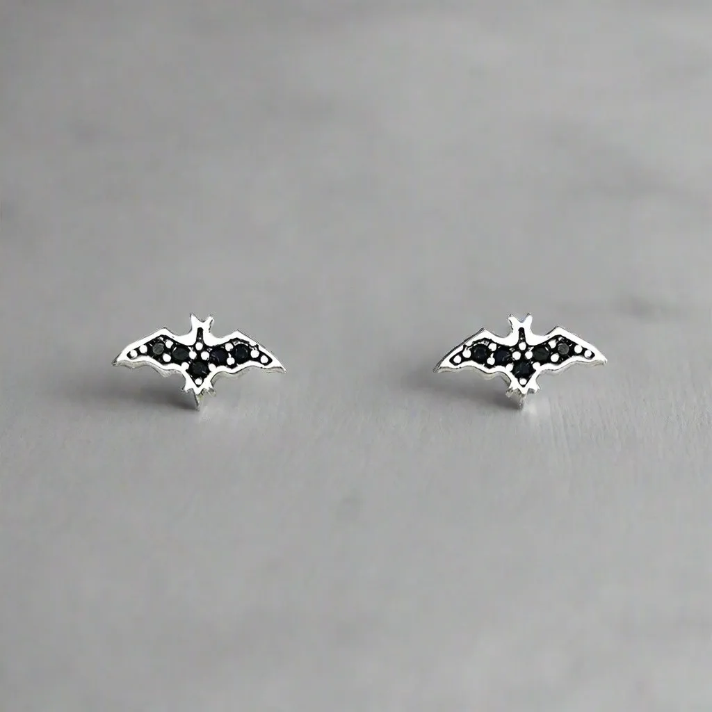 Punk Night Bat Stud Earrings