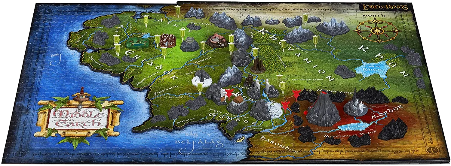 Puzzle - 4D Cityscape - The Lord of the Rings: Middle-Earth (2174 Pieces)