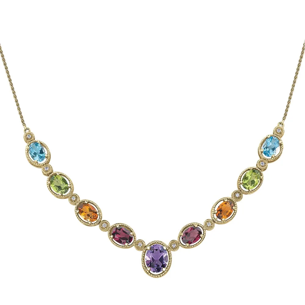 Rainbow Gemstone Necklace