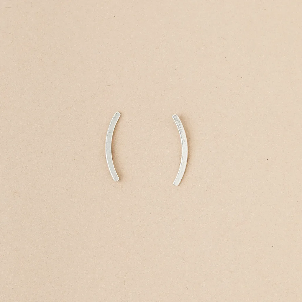 Refined Earring Collection - Comet Curve/Sterling Silver