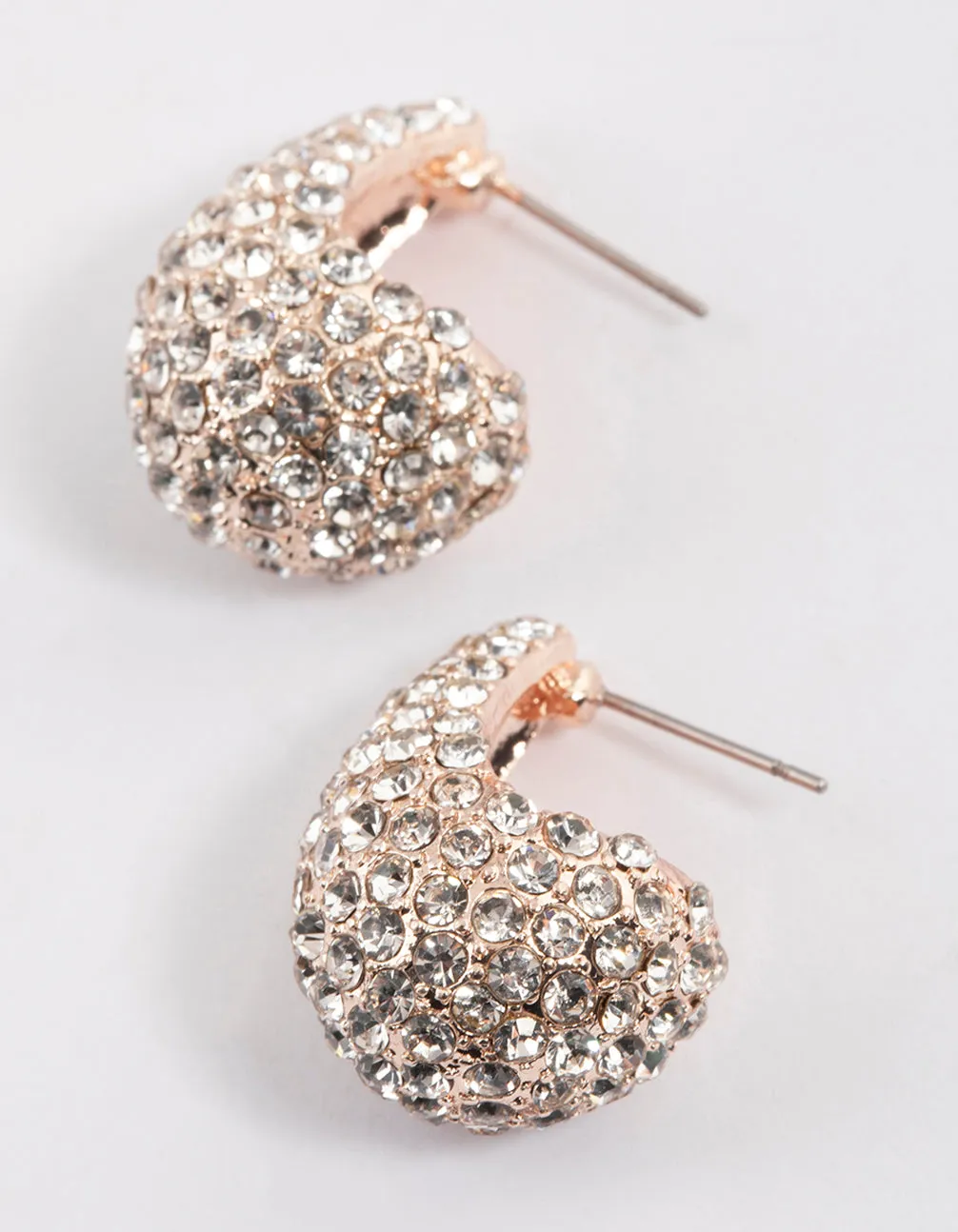 Rose Gold Pearl Mini Drop Earrings