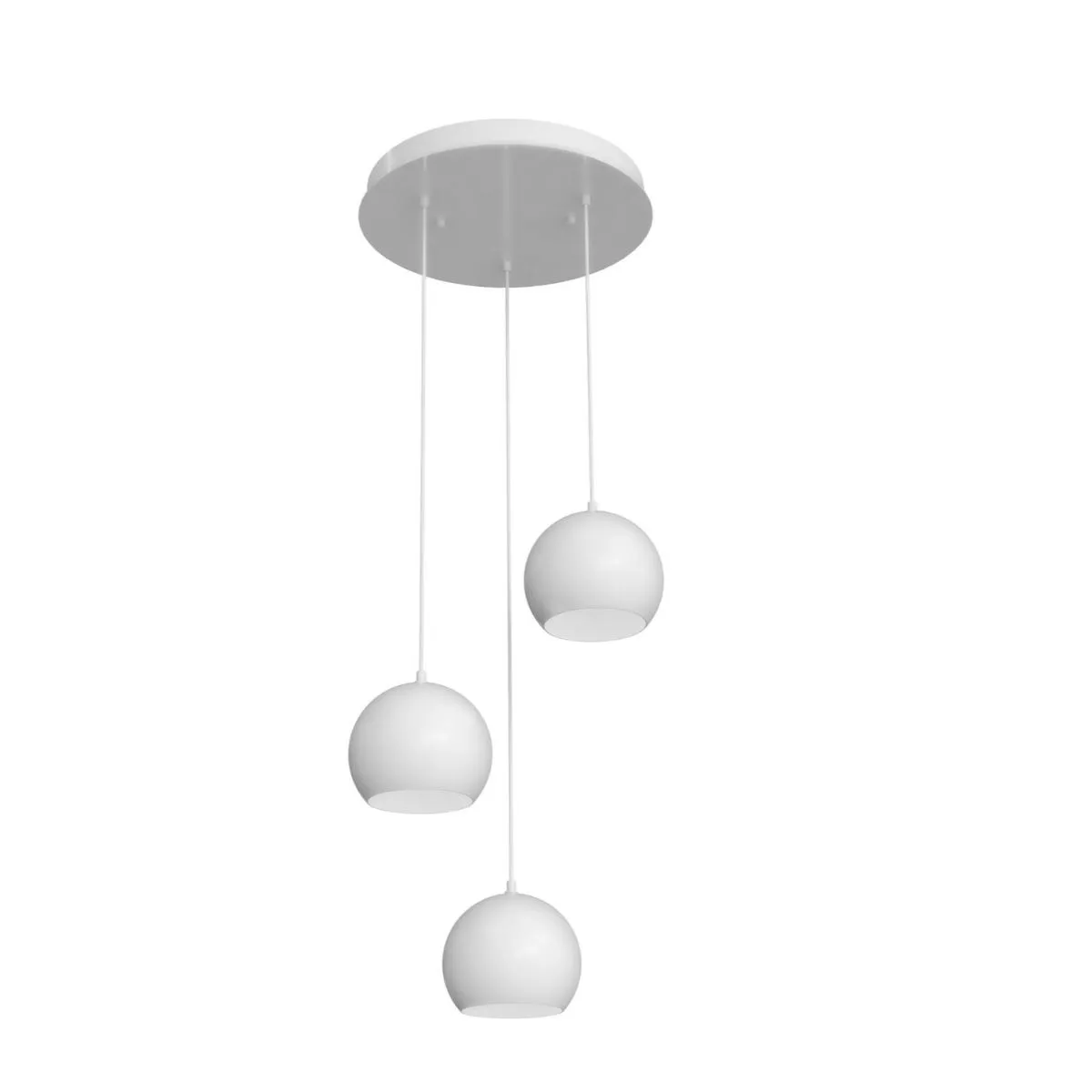 Roxy 18 in. 3 Lights Pendant Light White Finish