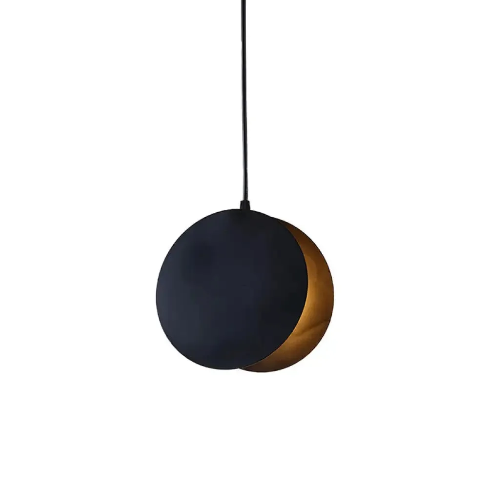 Shell-Inspired Round Pendant Lamp - Macaron Style - Metal - 1-Light Ceiling Light