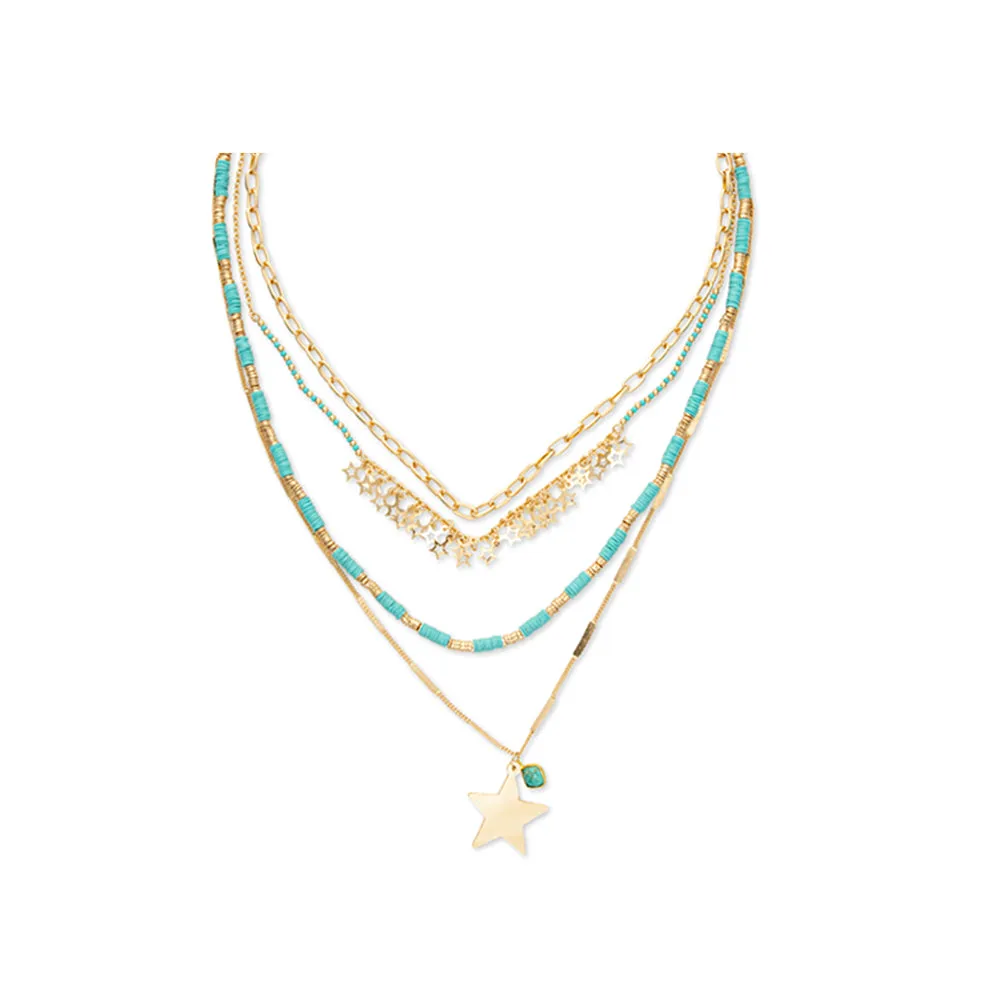 Shining Mesa Star Layered Necklace