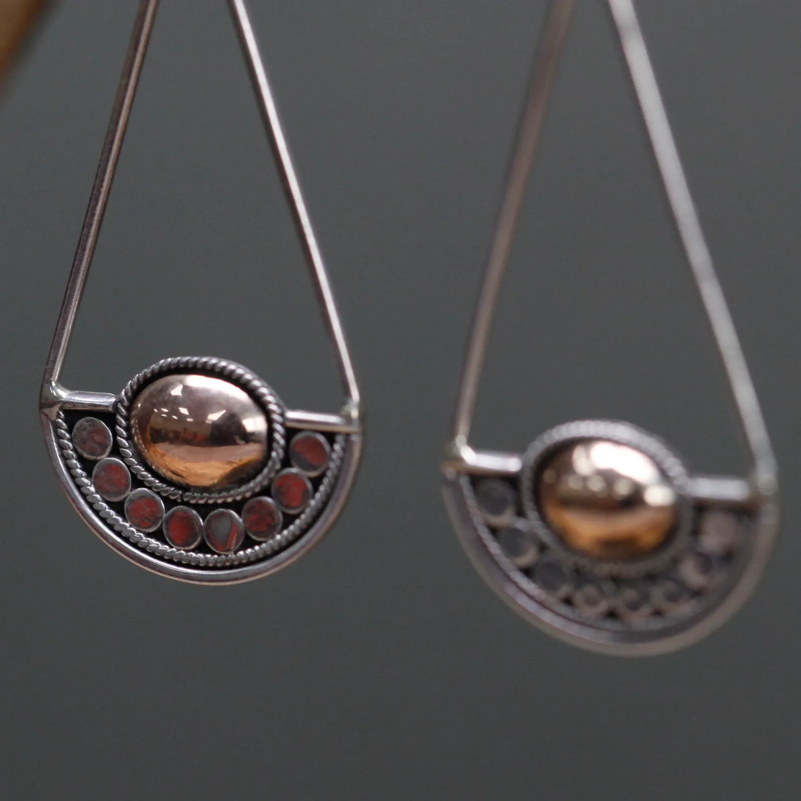 Silver & Gold Earring - Luna Balance | Ethically Sourced Elegant Jewelry