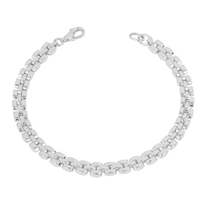 Silver Panther Link Bracelet B5394