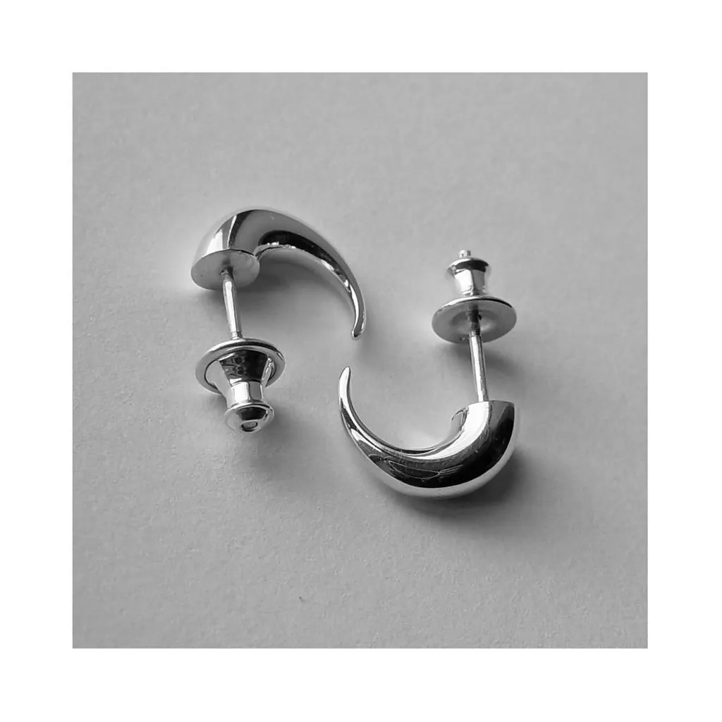 Silver Wiggly Hoop Earrings 5MM