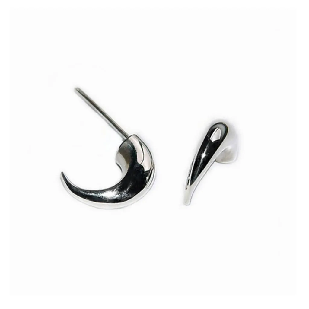 Silver Wiggly Hoop Earrings 5MM