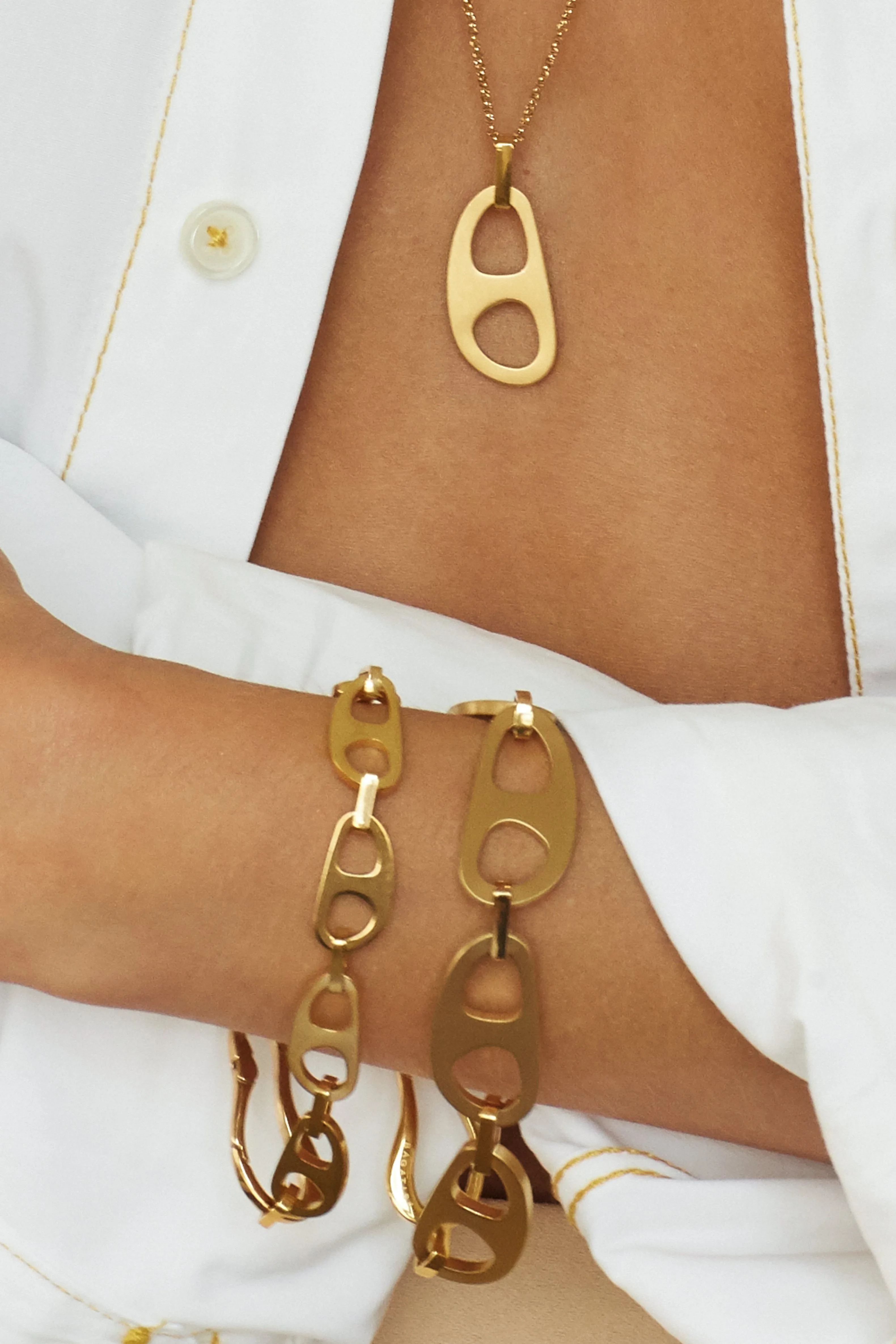 Small Gold Tab Bracelet