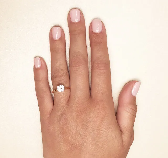 Solitaire Engagement Setting in Rose Gold