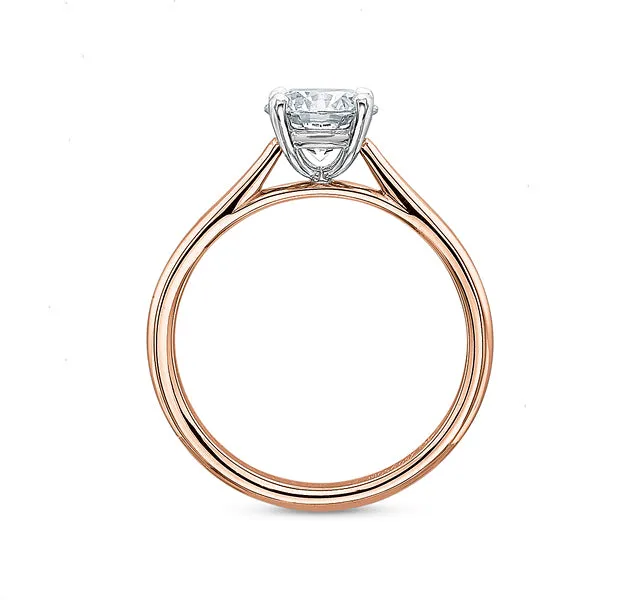 Solitaire Engagement Setting in Rose Gold