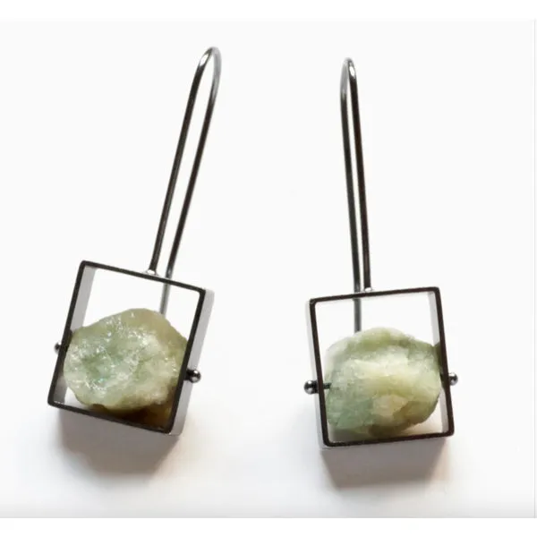 SRJ11LE-X Rectangle Earrings