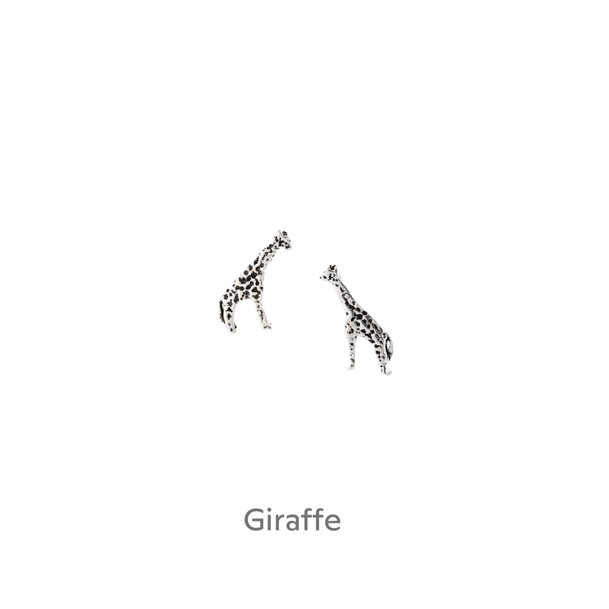 Sterling Silver Giraffe Stud Earrings - Unique Animal Jewelry - Gift for Her