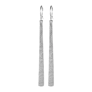 Sterling Silver Long Paisley Earrings