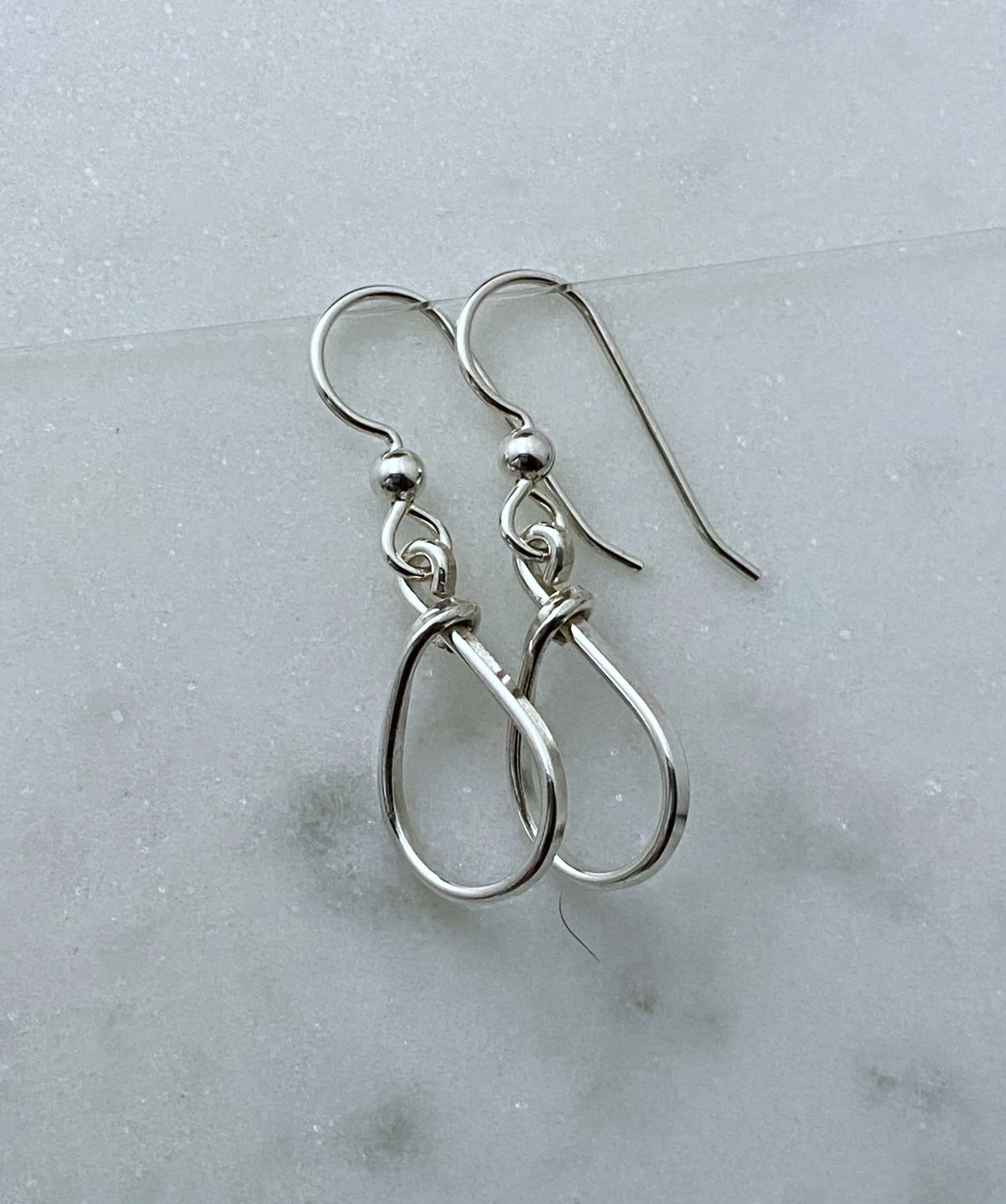 Sterling silver small teardrop earrings