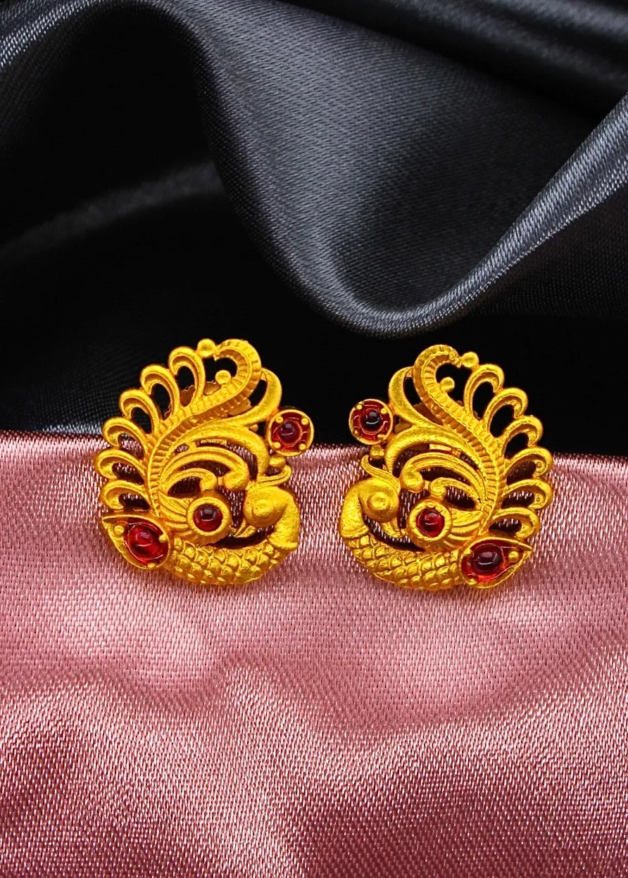 STYLISH PEACOCK DESIGN EARRINGS