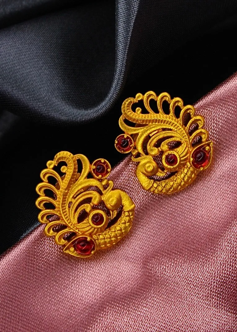 STYLISH PEACOCK DESIGN EARRINGS