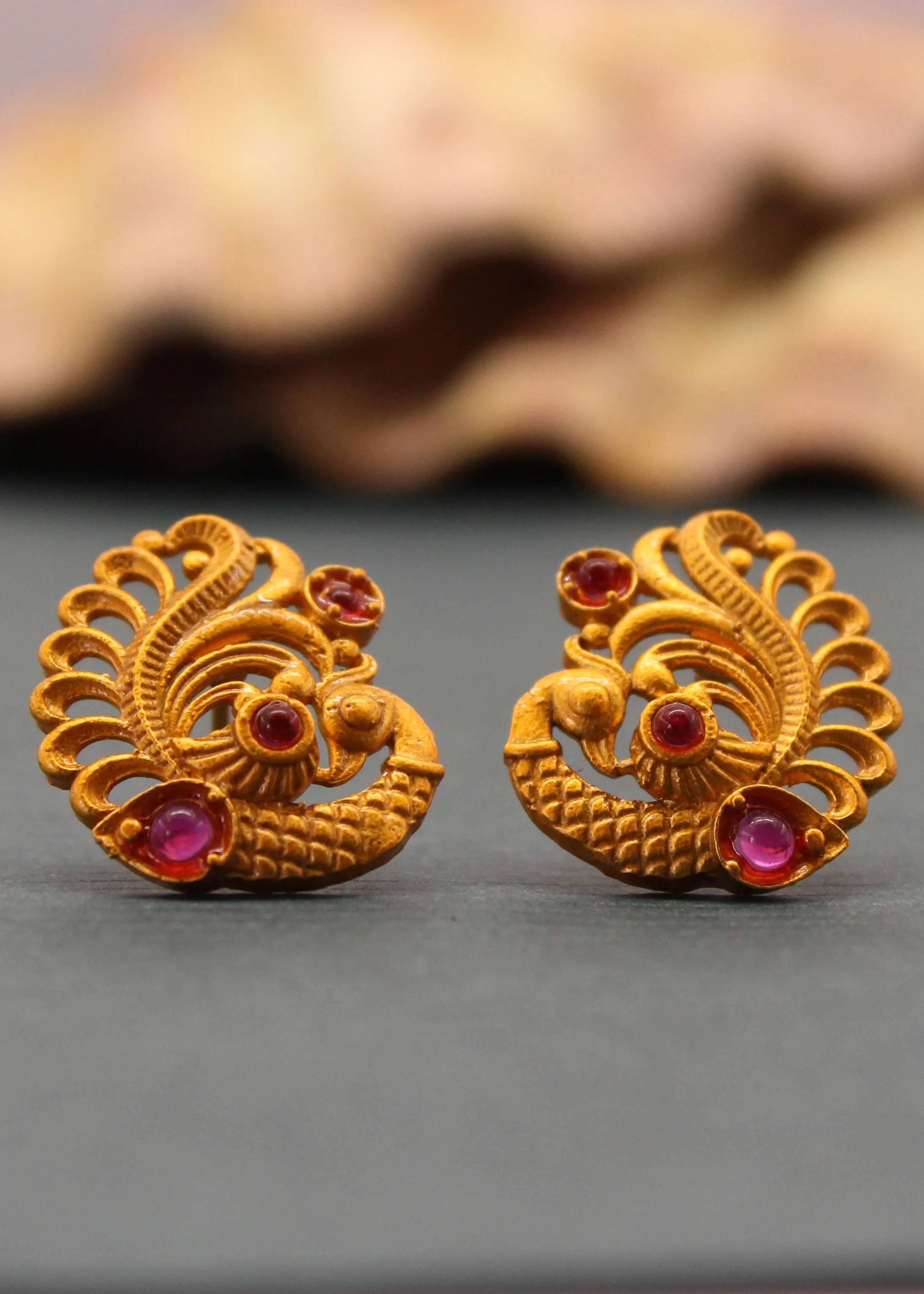 STYLISH PEACOCK DESIGN EARRINGS