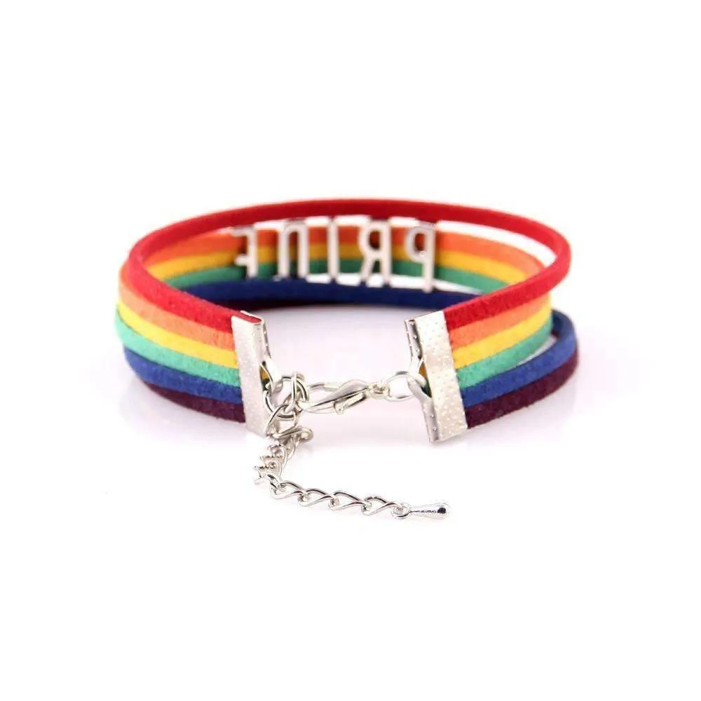 Suede Leather Pride Bracelet