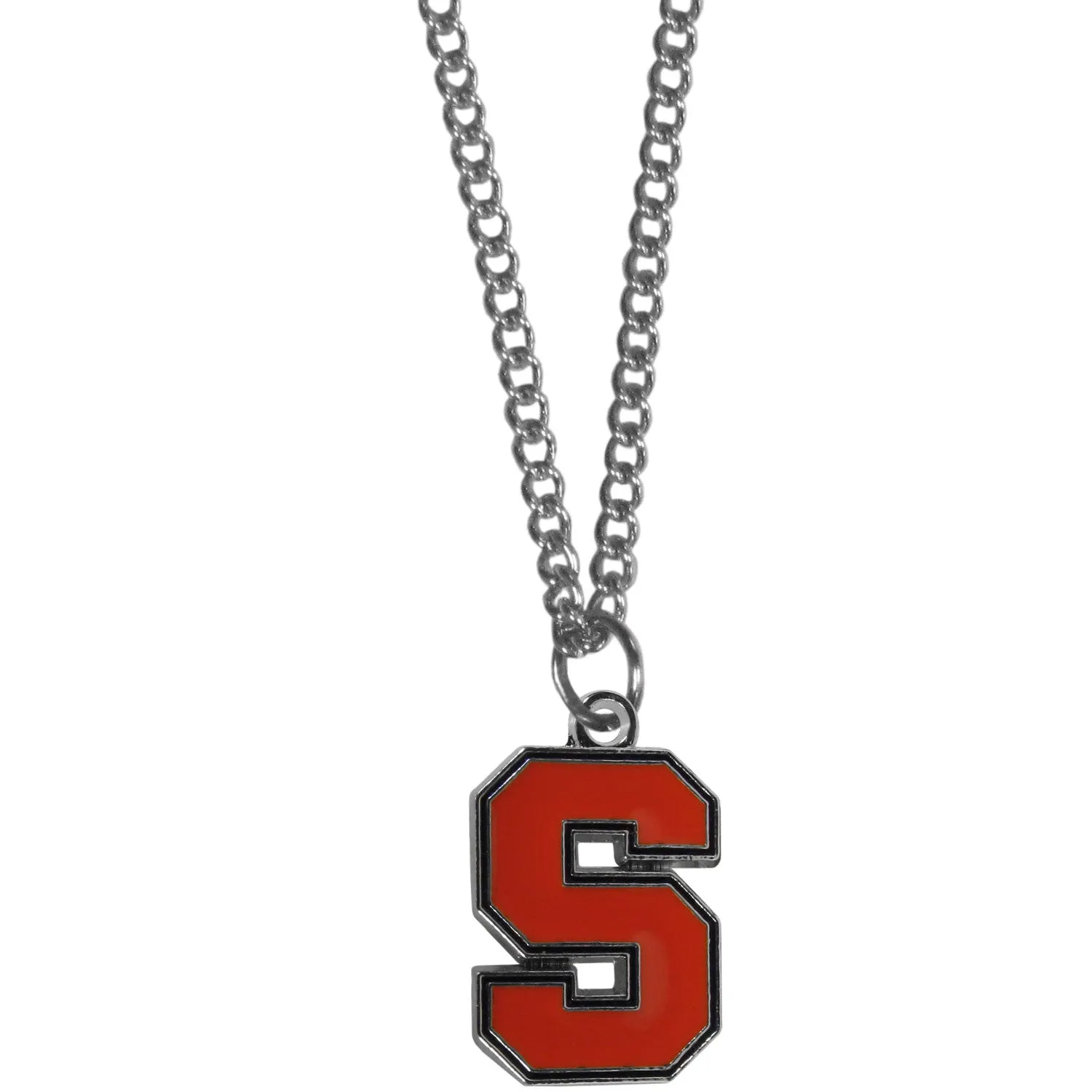 Syracuse Orange Chain Necklace with Small Charm