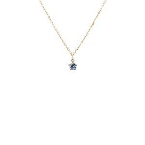 Teal Sapphire Moondew Necklace