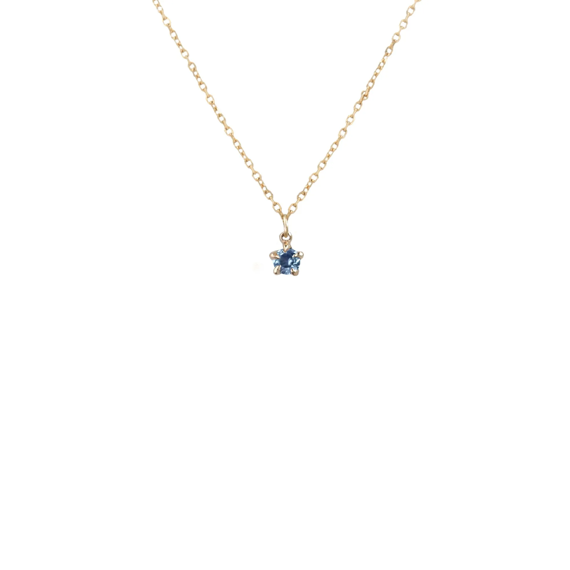 Teal Sapphire Moondew Necklace