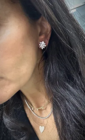 The Brooke Diamond Cluster Earrings