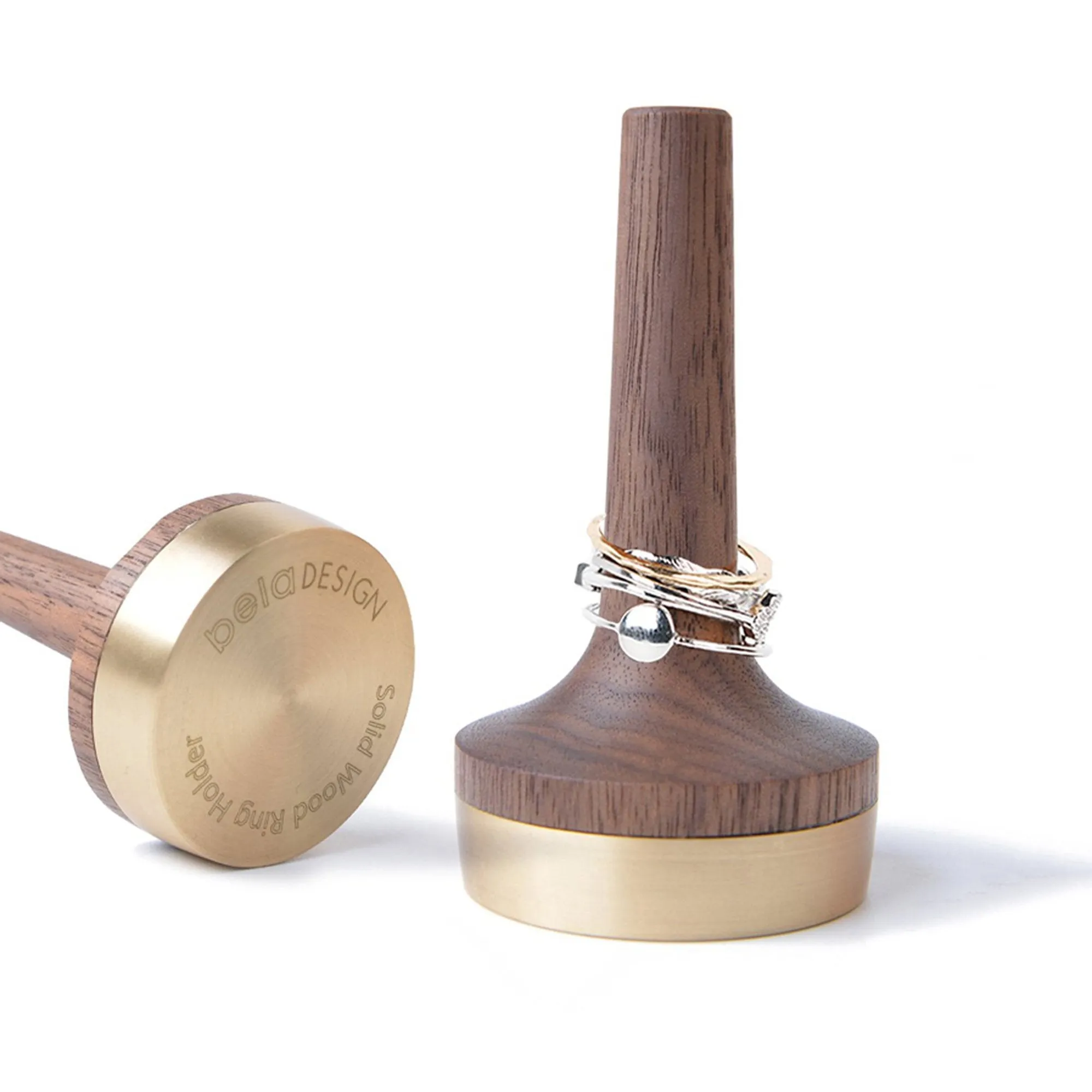 The Decent Living US Walnut Wood Ring Holder