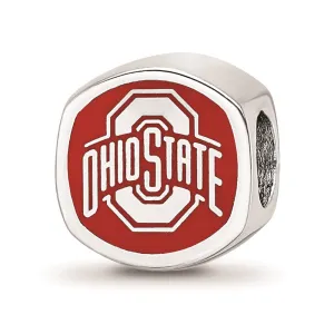 The Ohio State University Ohio State On Block O Athletic Mark Cushio in Sterling Silver