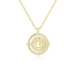 Tiger Mother Of Shell Gold Vermeil Necklace