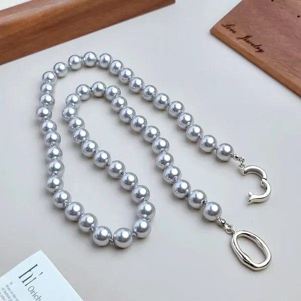 Timeless Grey Pearl Beads Necklace