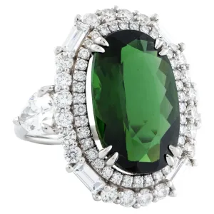 Tourmaline & Diamond Ring