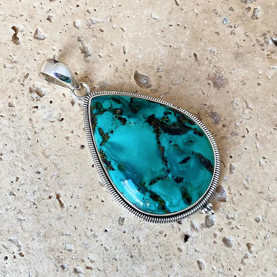 Turquoise Large Teardrop Pendant