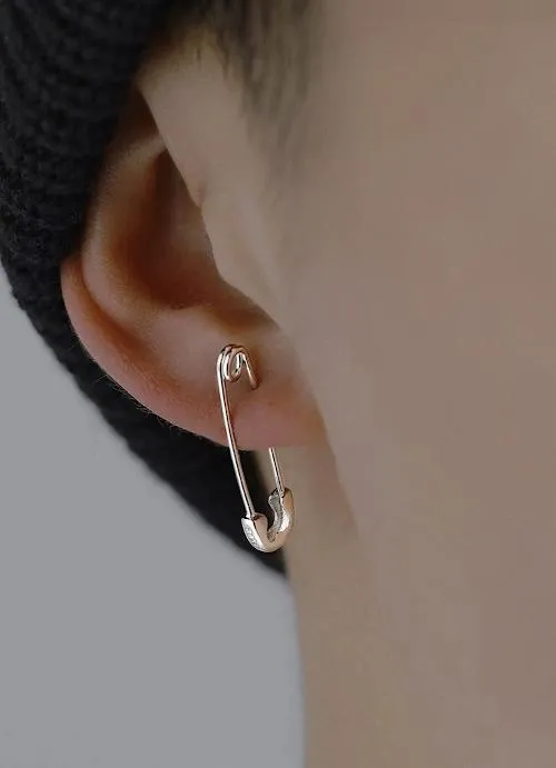 Unique Minimalist Paper Clip Earrings - One pair