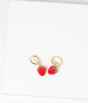 Unique Vintage Strawberry Drop Earrings