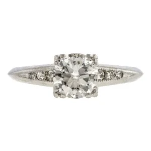 Vintage Engagement Ring, RBC 0.75ct.