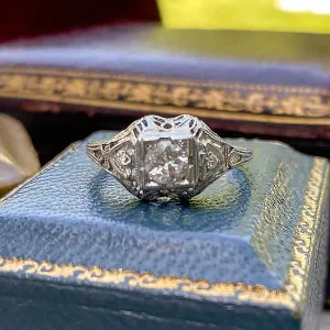 Vintage Filigree Engagement Ring