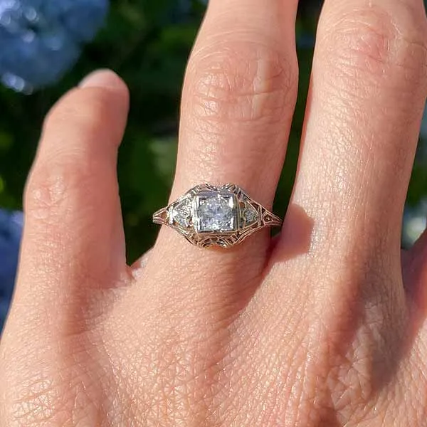 Vintage Filigree Engagement Ring