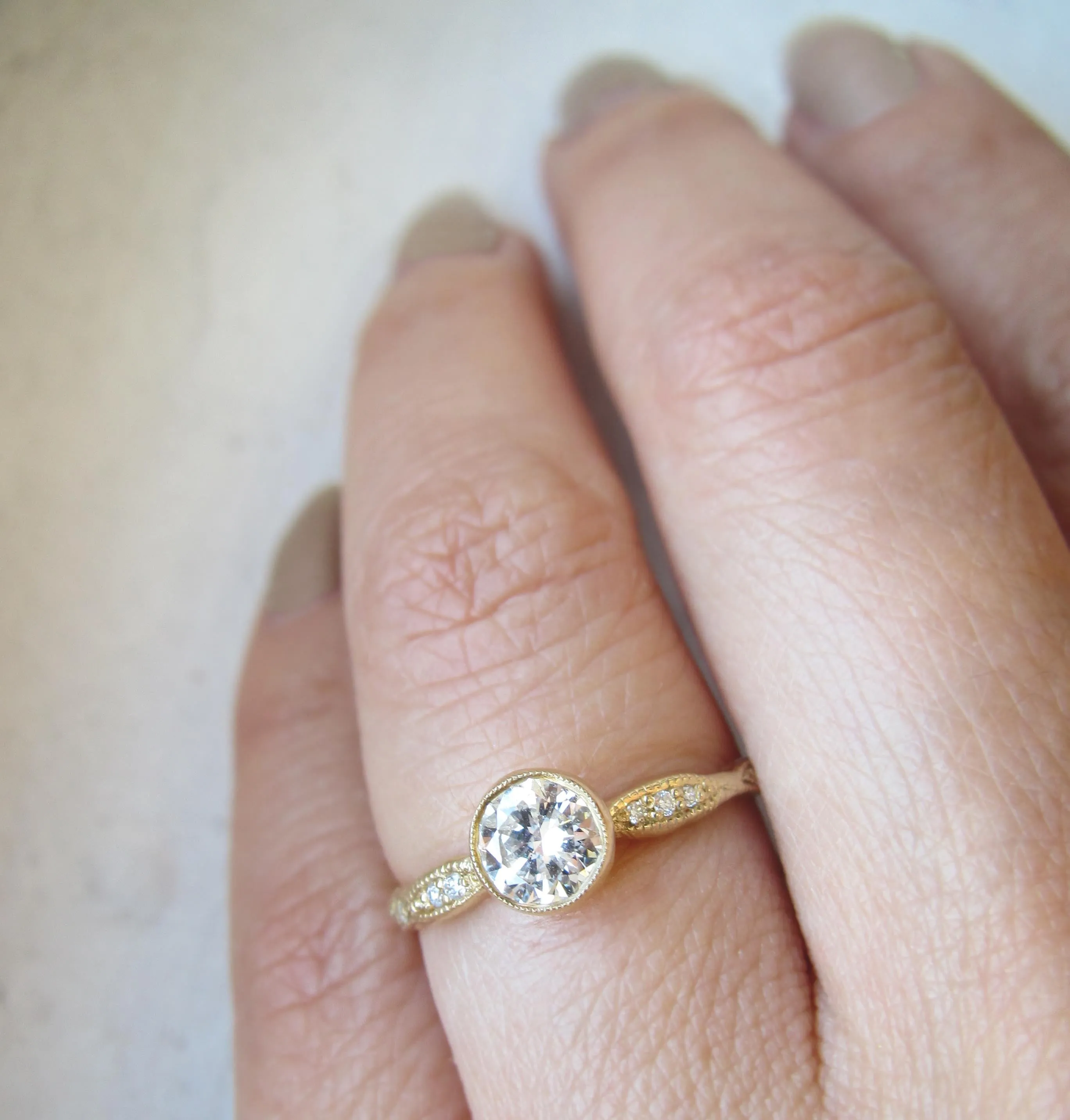 Wave Solitaire Ring