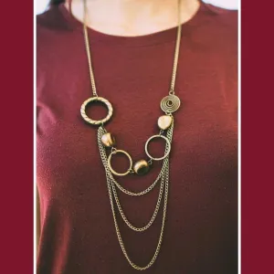 Wonderful Crazy Night Brass Necklace