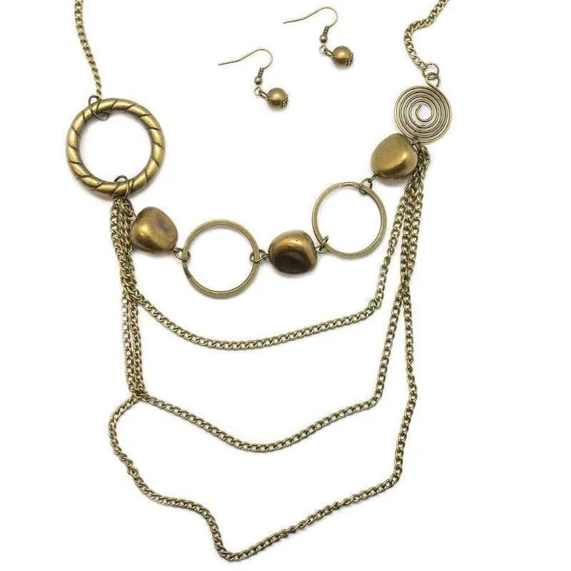 Wonderful Crazy Night Brass Necklace