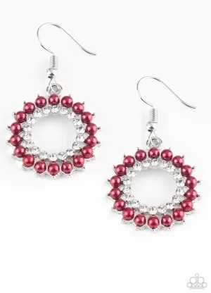 Wreathed In Radiance Red earrings  - Paparazzi Accessories